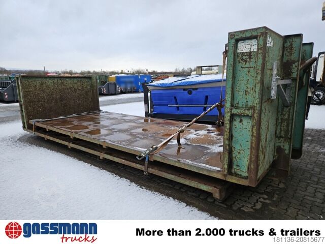 Abrollcontainer Abrollplattform mit Stirnwand