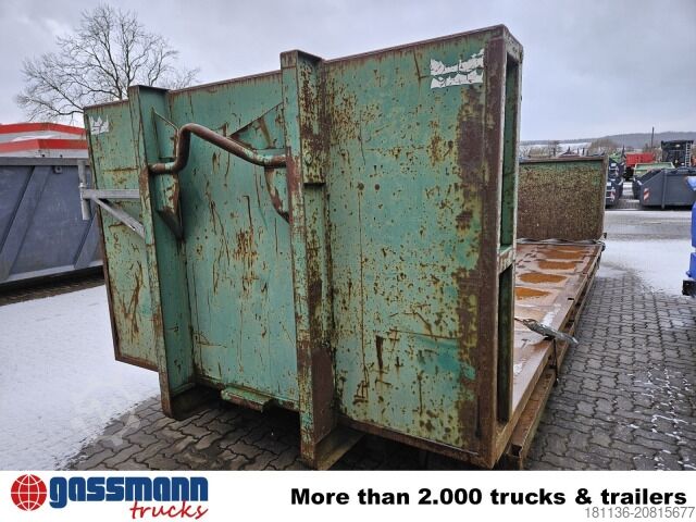 Abrollcontainer Abrollplattform mit Stirnwand