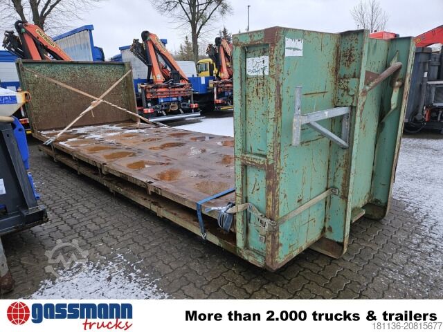 Abrollcontainer Abrollplattform mit Stirnwand