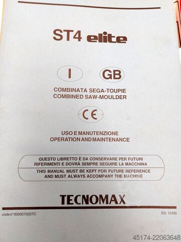 Fűrészorsós gyalugép TECNOMAX SCM ST 4 ELITE