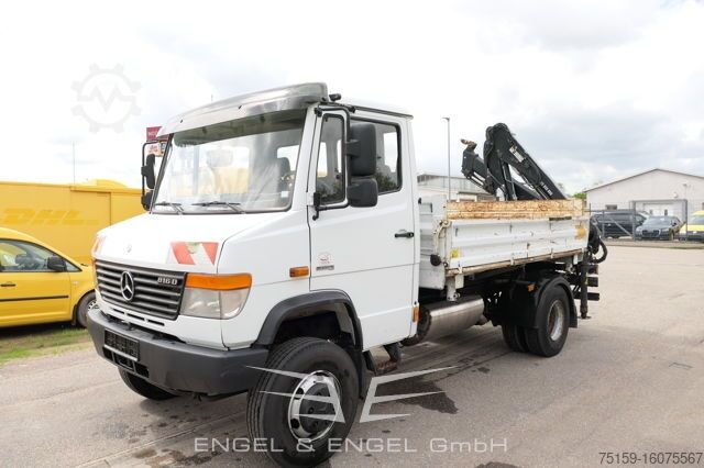Transporter mit Kipper mercedes-benz Vario 816D mit Ladekran 3 Sitzer Standheizung HIAB XS 055 DUO - AHK
