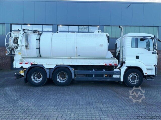 Vacuum tank truck MAN 26.360 6x4 TGA Saugwagen Kanal Müller 13cbm