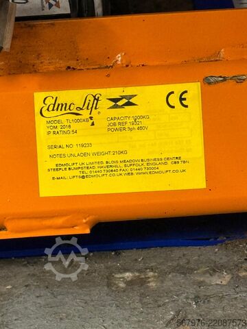 Saksebord Edmolift UK Limited TL1000XB Hydraulic Scissor Lift