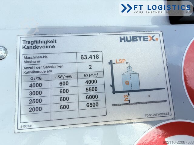čtyřcestný vysokozdvižný vozík Hubtex DQ40D DIESEL TRIPLEX 6500 FREE-LIFT TOP1