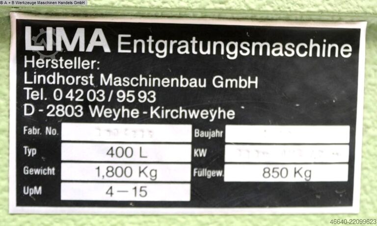 Tumlemaskine LIMA 400 L