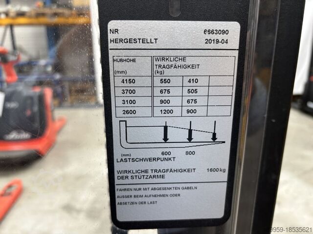 Hoogheffende truck Toyota Hochhubwagen SWE120L Lithium Ionen