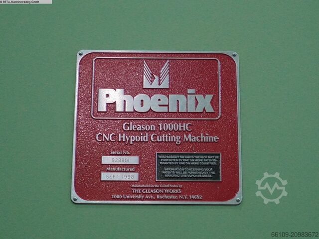 Kúpkerekes marógép – egyenes fogazat GLEASON PHOENIX 1000 HC