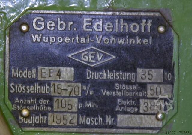 Excentrische pers 35 tot Edelhoff EP4