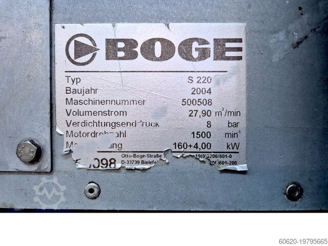 Schroefcompressor BOGE S220