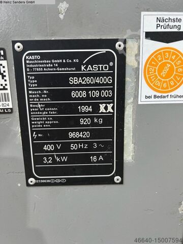 Bandă ferăstrău KASTO SBA 260/400G