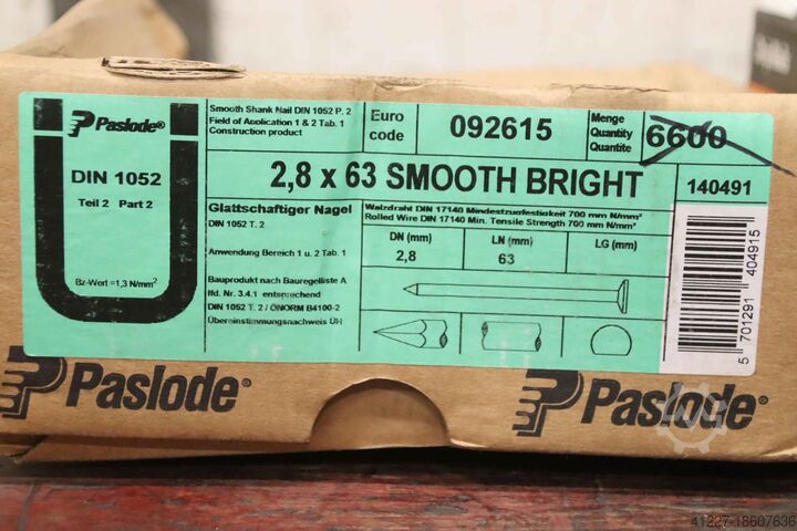 Stripspijkers 2 dozen Paslode 2,8 x 63 Smooth Bright