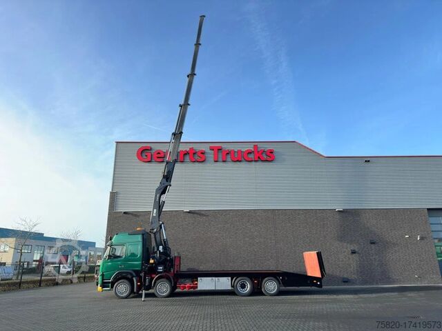 Crane truck Volvo FM 500 8X2 OPRIJWAGEN/MACHINE TRANSPORTER + HIA...
