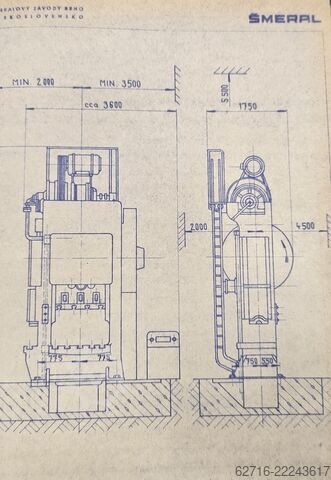315 ton baskı kuvvetli çapak alma presi SMERAL Czech Republic LKO 315