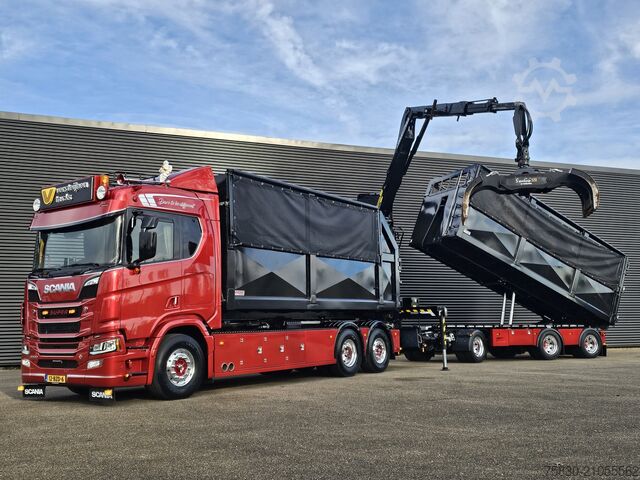 Sistema de brazo de gancho Scania R530 6x2 PALFINGER HAAK + EPSILON KRAAN + VAN HOOL