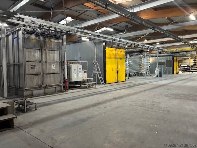 Complete powder coating line 7.2 m BEWAP MACHINE A LAQUER DE TYPE MACRO 6