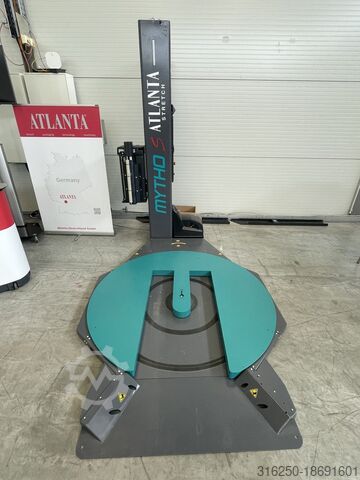 Stretch Wrapper Draaitafel Stretchen ATLANTA mit. Autom. Folienanlegen und FB MYTHO S mit Arya Mast 2400 mm 200% PreSt