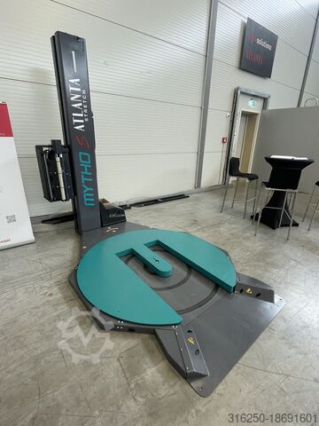 Stretch Wrapper Draaitafel Stretchen ATLANTA mit. Autom. Folienanlegen und FB MYTHO S mit Arya Mast 2400 mm 200% PreSt