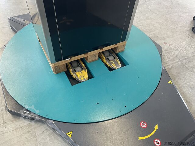 Stretch Wrapper Draaitafel Stretchen ATLANTA mit. Autom. Folienanlegen und FB MYTHO S mit Arya Mast 2400 mm 200% PreSt