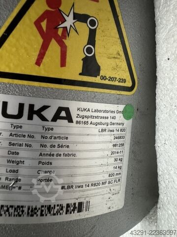 Robot przemysłowy KUKA iiwa 14 R820 Sunrise Schrank