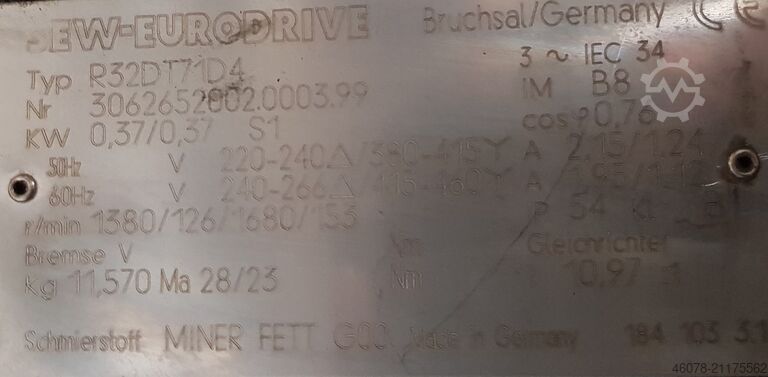 Båndtransportør Båndtransportør Båndtransportør Transnorm 1240-600-500