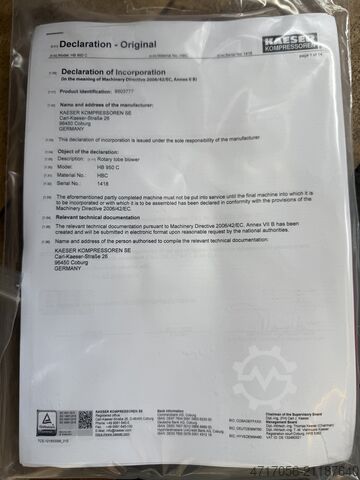 Rotary piston booster KAESER HB 950 C