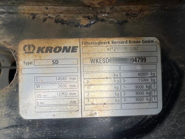 Transport réfrigéré/congélé Krone SD / Flower Trailer / Thermo King SLXe 300 / BP...