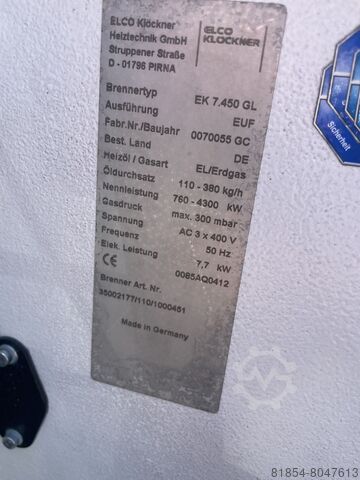 Stoomketel, Stoomgenerator LOOS-UL-S-5000kg/h-10Bar