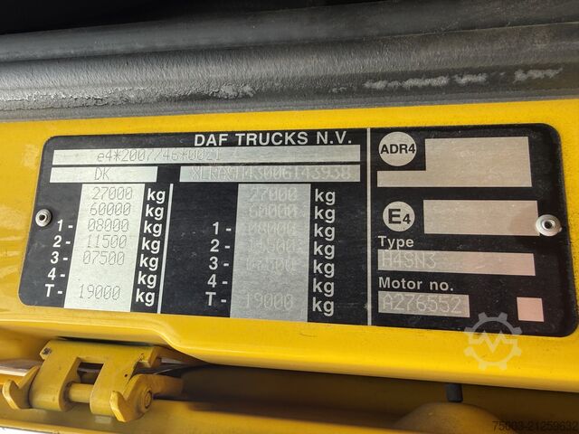 Tipper truck Daf XF510 6X2*4 Haken Meiller RS21