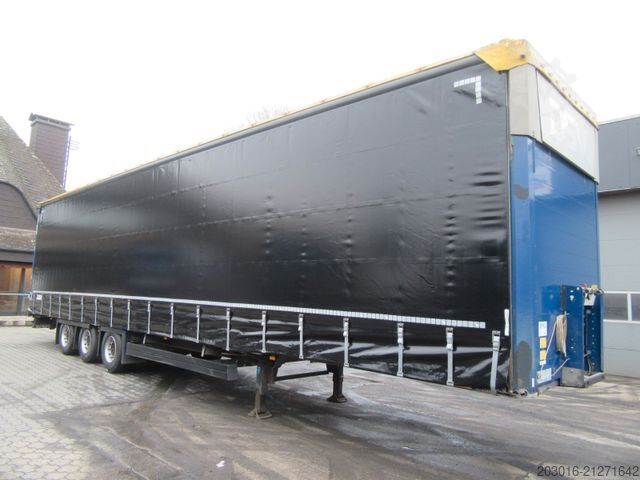 Open semitrailer with tarp SCHMITZ CARGOBULL Mega Varios REIFEN & PLANE NEU, Bremse 50%