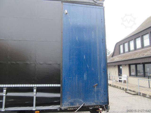 Open semitrailer with tarp SCHMITZ CARGOBULL Mega Varios REIFEN & PLANE NEU, Bremse 50%