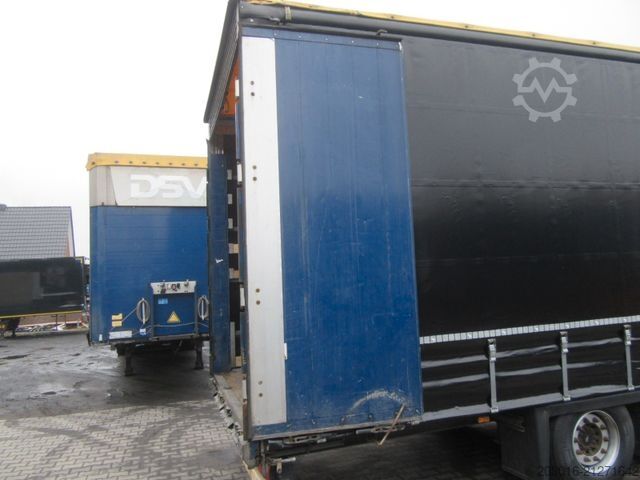 Open semitrailer with tarp SCHMITZ CARGOBULL Mega Varios REIFEN & PLANE NEU, Bremse 50%