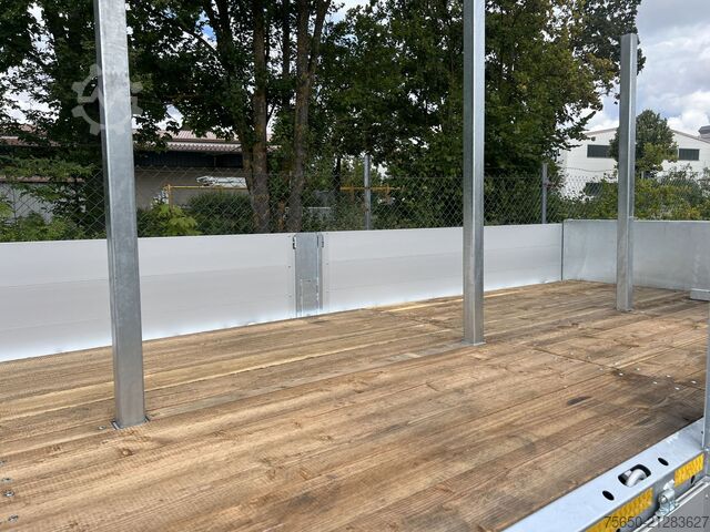 Anhänger mit offener Pritsche Möslein THT 11- G 6,2  Tandem Pritsche- Tieflader mit Rungentaschen