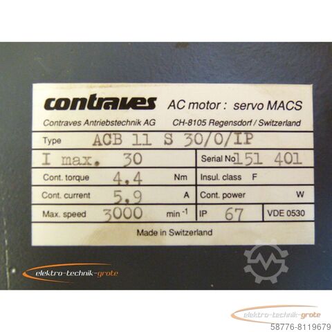 Upravljačka jedinica Contraves ACB 11 S 30/0/IP AC Servo Motor   - ! -