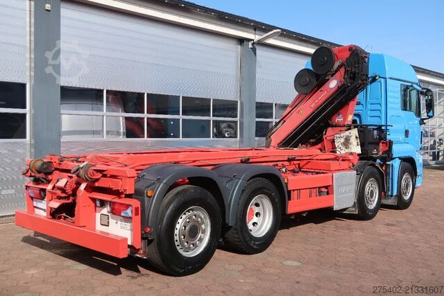 Camion cu macara MAN TGS 35.480 8X2-6/ HMF 2620/ CABLE+KRAN/ REMOTE