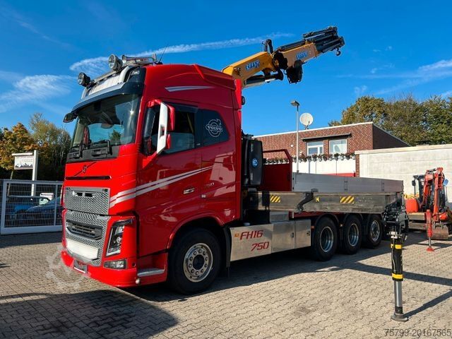 Truck mounted crane VOLVO Autokran FH16 750 Pritsche EFFER 395/8S Lenk