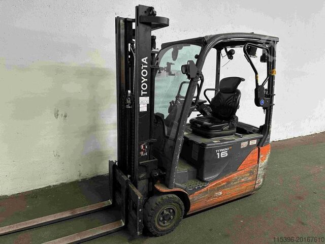 Elektromos háromkerekű targonca Toyota 8FBE16T - FREIHUB-Mast !!