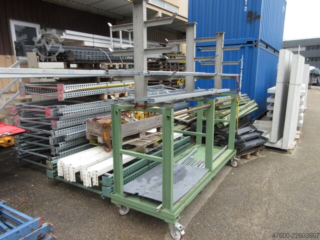 3 db görgős kocsi / szállítókocsi tüskékkel tartozék Posten Lastaufnahmemittel Traversen Greifer Fassheber Lasttraversen