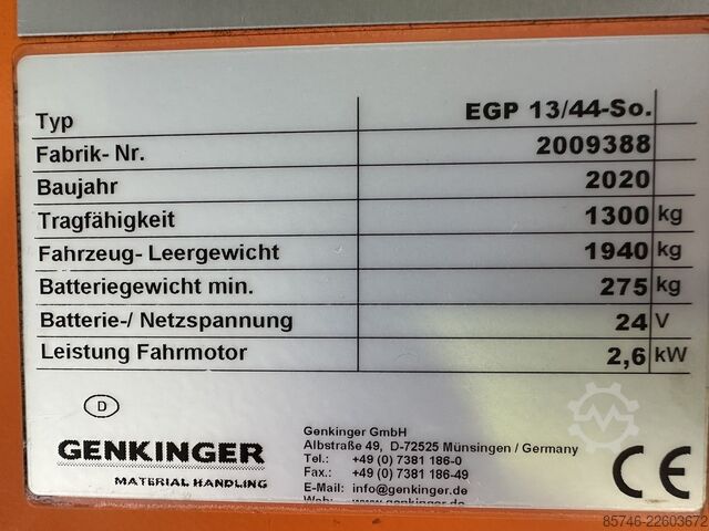 EGP 13 / 44 So (1.3 T @ 1200 MM!! ) * DEMO!! Triplex FFL!! GENKINGER EGP 13 / 44 So ( 1.3 T @ 1200 MM !! ) * DEMO !! Triplex FFL !!