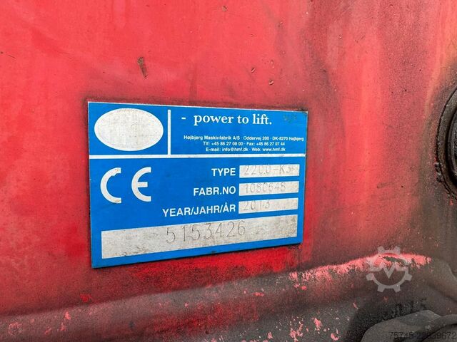Vrachtauto met open laadbak RENAULT KERAX 460 * PRITSCHE * HMF KRAN 10,2N M *8 X 4*