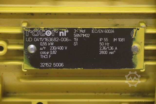 Elektromotor 0,55 kW 2800 omw/min rotor 5RN71M02