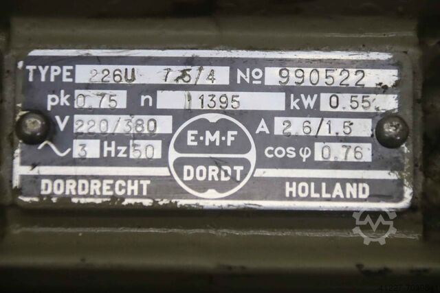 Electric motor 0.55 kW 1395 rpm EMF DORDT 226U 7,5/4