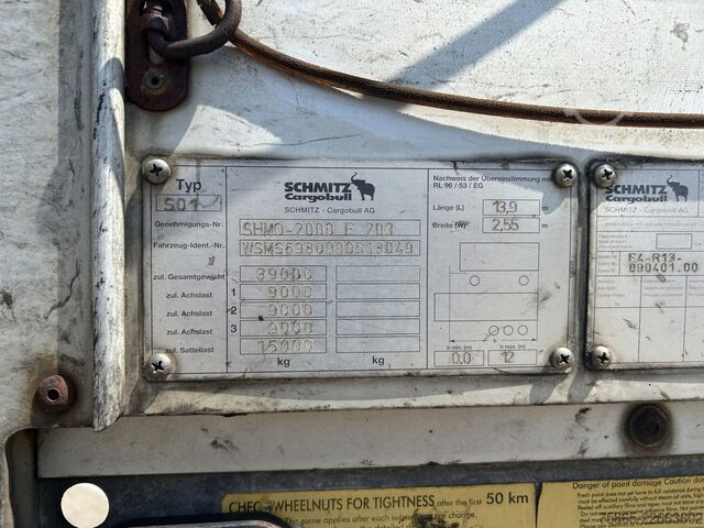 Plattformanhänger Schmitz Cargobull S 01 / Plateau - Flat Bed / SAF Drum / 2x Lifta...
