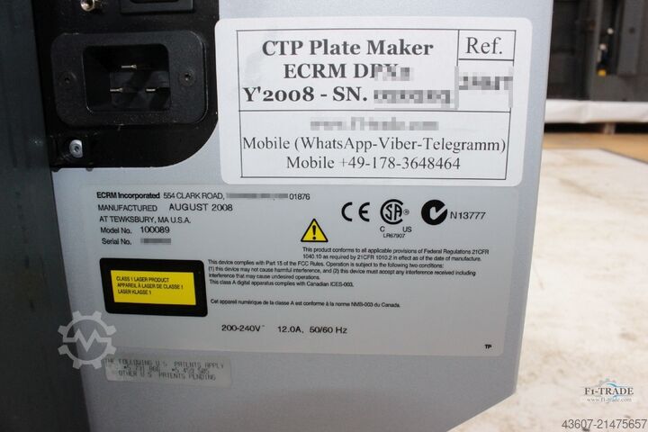 Plaka pozlama sistemi / CTP Plaka Üretici ECRM DPX2