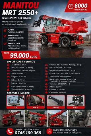 încărcător telescopic MANITOU MRT2550