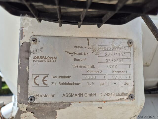 Vacuüm- en drukwagen MAN FE 28.460 6X4 - ASSMANN