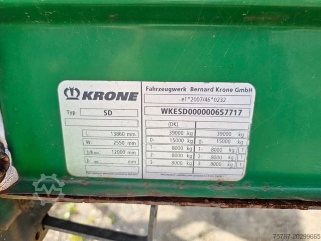 Otvorena poluprikolica sa ceradom KRONE Gardine Standard, Edscha, Portaltüren