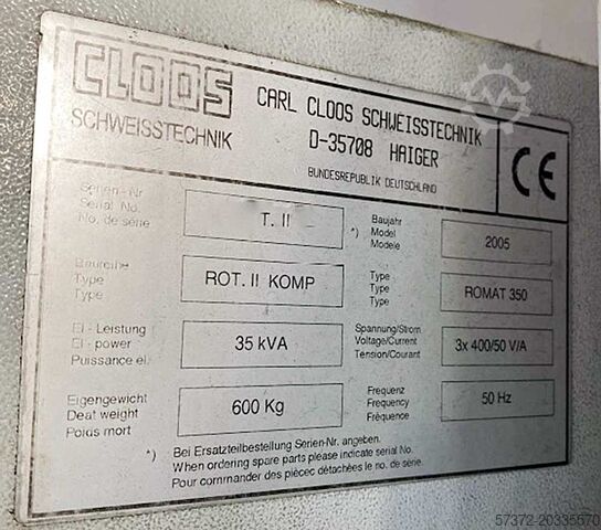 Robotlasinstallatie Cloos Rotomat II 350 Komp.