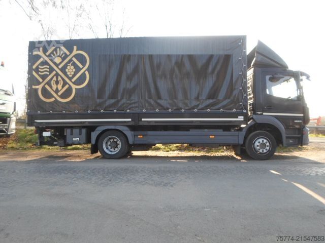 Flatbed truck with tarp MERCEDES-BENZ 1223 L/6.10 m/ LBW 1500 KG