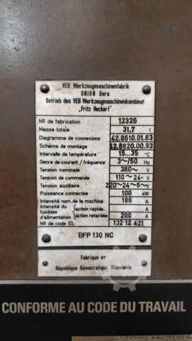 μηχάνημα διάτρησης πλακών union Gera BFT130