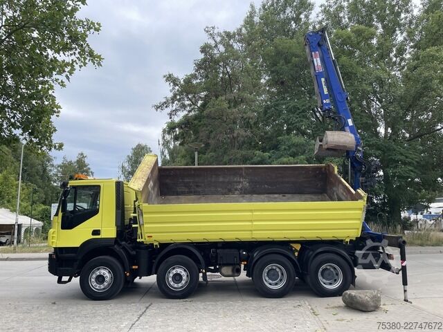 Kamyon üzerine monteli vinç iveco Stralis AD340T41  8x4 *KLIMA*PENZ 10.83H Kran*
